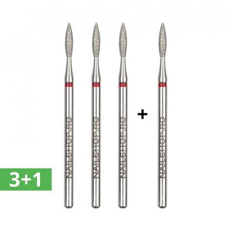 UNGHII - Set 3+1 gratis - bit diamant PRO - flacara fina #101P
