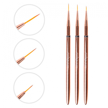 UNGHII - Set 3 pensule Nail Art Nailshop
