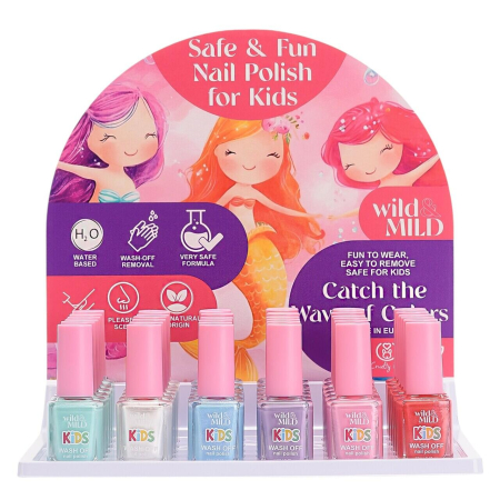 Set 36 bucati lac unghii Kids Catch the Wave of Colors, Water-Based Collection, Wild&Mild, 66622 [7]