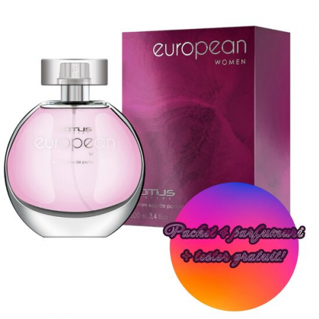 Fara Categorie - Set 4 Apa de parfum European Woman, Revers, Femei, 100 ml +Tester 100 ml GRATUIT