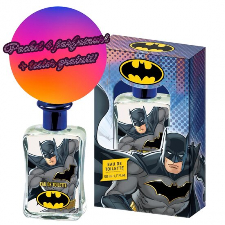Fara Categorie - Set 4 x Apa de toaleta, Batman, baieti, 50ml + Tester Gratuit