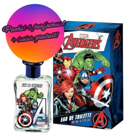 Fara Categorie - Set 4 x Apa de toaleta pentru baieti Avengers 2562, 50 ml + Tester GRATUIT