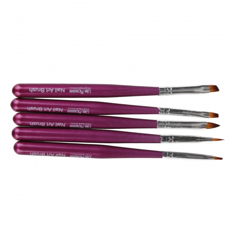 UNGHII - Set 5 pensule pentru manichiura, Lila Rossa, NBS05E
