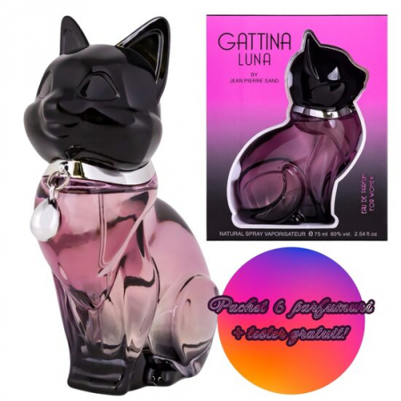 Fara Categorie - Set 6 Apa de parfum pentru femei Gattina Luna Accentra 8256178, 75 ml + TESTER