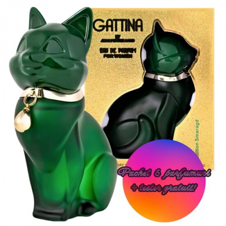 Fara Categorie - Set 6 Apa de parfum pentru femei Gattina Smarald, Accentra, 8256176, 75 ml + TESTER GRATUIT