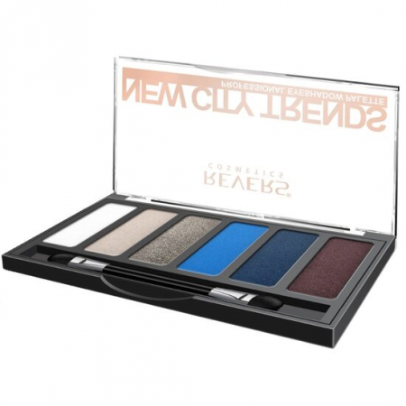 MACHIAJ - Paleta fard de pleoape cu 6 culori New City Trends, Revers, NR.5, albastru