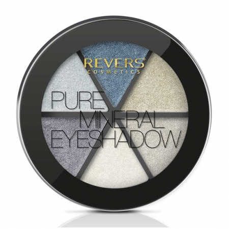 Import - Paleta fard de pleoape 6 culori Pure Velvet Pearl, Revers, 05P, gri