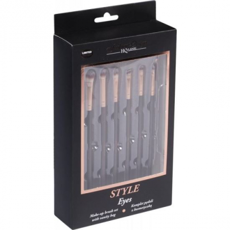 MACHIAJ - Set 6 pensule machiaj ochi si borseta Style Eyes Top Choice 38334
