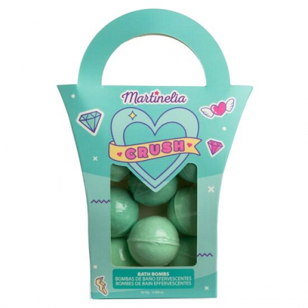 Import - Set 8 bile efervescente de baie turcoaz Crush, Martinelia 91500, 8x15 g