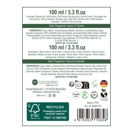 Set baie 3 produse de ingrijire corporala Herbal Spa, in tava din lemn, Accentra, 6059178 [2]