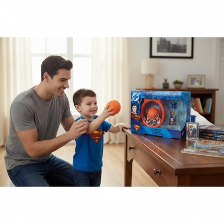 Set cadou băieți Superman, cu apă de toaleta 50 ml & cos de baschet, 2229 [4]
