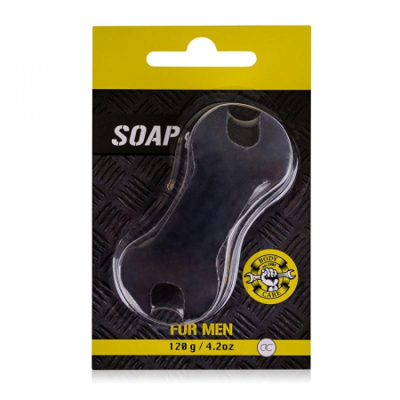 CADOURI - Set cadou barbati, sapun, 120g soap BATH BODY TOOLS in wrench shape incl. gift packaging, fragrance: Musk, col.: black/yellow/grey, PU 6/24, set cadou craciun