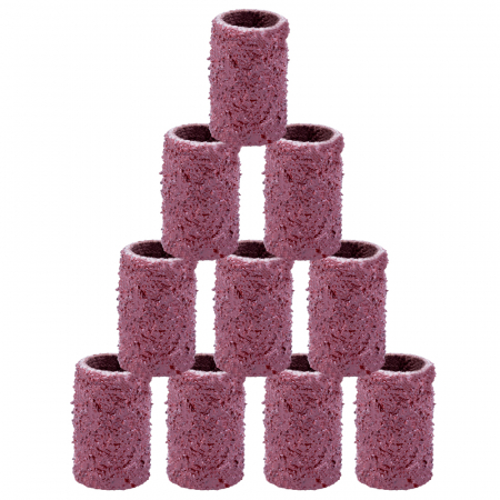 Set cilindri abrazivi Lila Rossa, inele smirghel cu granulatie 100, 100 buc [2]