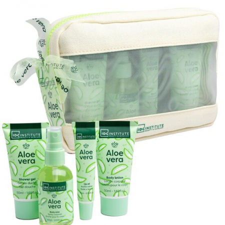 Import - Set cu produse de baie Aloe Vera Travel Essential, IDC Institute, 44157
