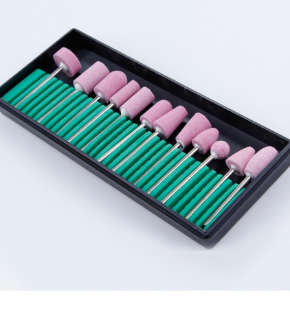 Set de 12 capete pentru freza, din ceramica, roz [0]