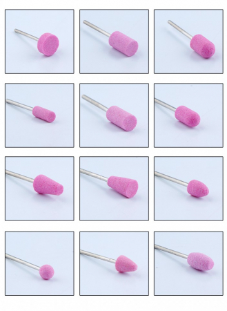 Set de 12 capete pentru freza, din ceramica, roz [1]