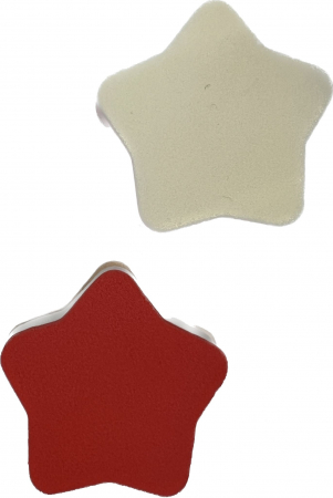 MACHIAJ - Set de 2 bureti cosmetici, in forma de stea, Gu Mei
