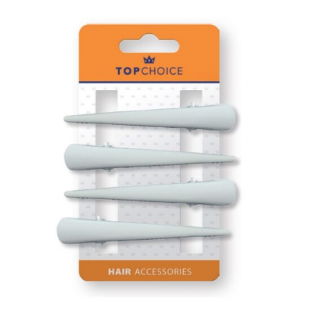 Import - Set de 4 agrafe albe tip cioc, Top Choice 25037