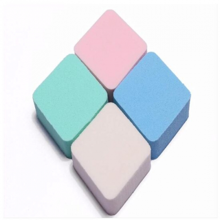 MACHIAJ - Set de 4 bucati Burete machiaj, pentru fond de ten, romb, Chique