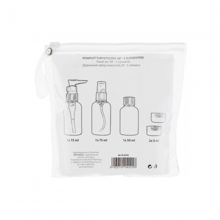 Set de 5 Recipiente pentru calatorie si etui cu fermoar, Top Choice, [2]