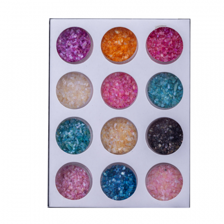 Set decor unghii, Lila Rossa, model piatra pisata, multicolor [4]