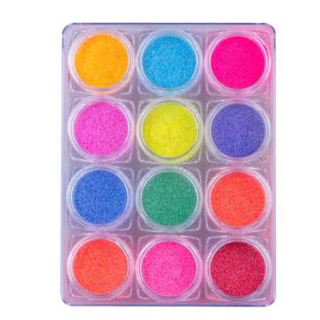 Set decor unghii, Lila Rossa, sclipici cu efect neon [4]