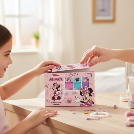 Set decorare unghii pentru fetite, 3 lacuri de unghii si pila de unghii, Minnie, 1265 [2]