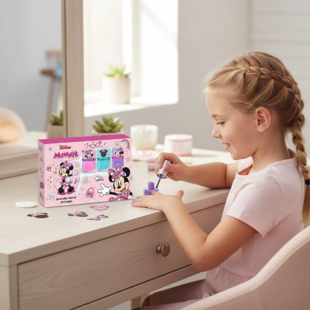 Set decorare unghii pentru fetite, 3 lacuri de unghii si pila de unghii, Minnie, 1265 [1]