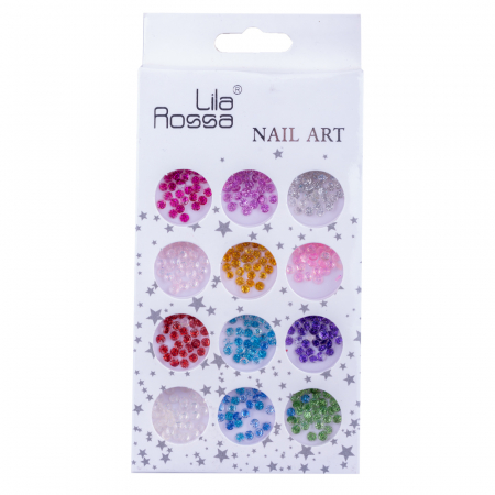 Set decoratiuni unghii, Lila Rossa, pietricele cu sclipici [4]