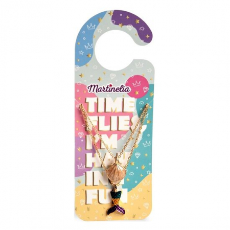 Import - Set doua lantisoare cu medalioane Time flies I'm having fun Martinelia 8902B