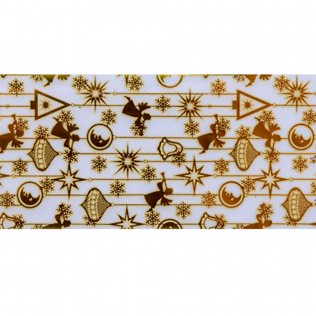 UNGHII - Set folii de transfer Lila Rossa, Gold Christmas Collection, 10 buc