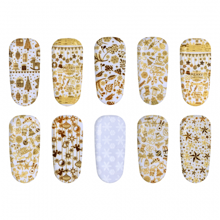 Set folii de transfer Lila Rossa, Gold Christmas Collection, 10 buc [4]
