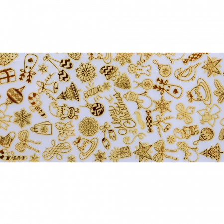 Set folii de transfer Lila Rossa, Gold Christmas Collection, 10 buc [12]