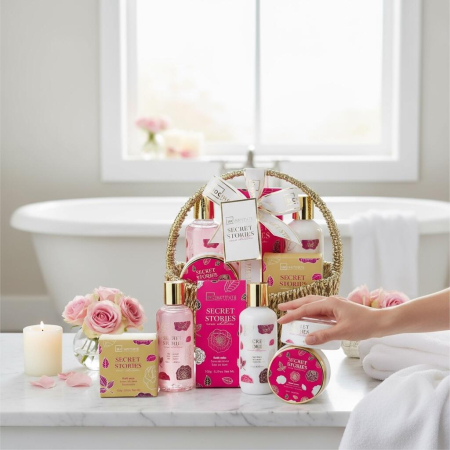 Set ingrijire corporala 5 produse Secret Stories, Rose Edition, IDC Institute 42296 [3]