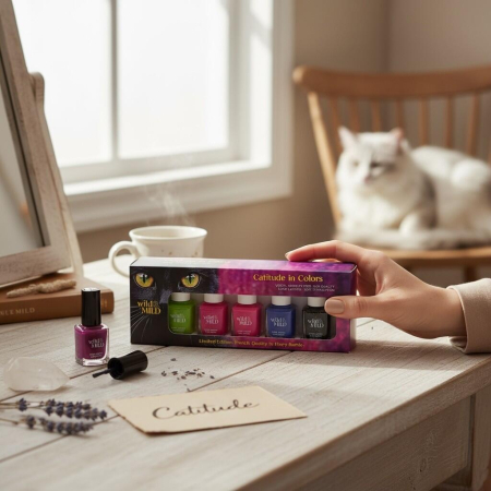 Set lac de unghii Catitude in Colors, 5 buc x12ml, 64703, Wild&Mild [2]