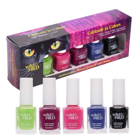 Fara Categorie - Set lac de unghii Catitude in Colors, 5 buc x12ml, 64703, Wild&Mild