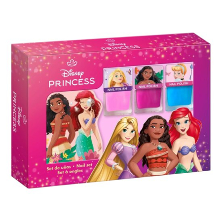 Import - Set manichiura pentru copii, 3 Oje + Pila, Disney Princess, 1665
