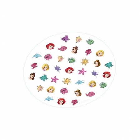 Set manichiura pentru fetite, 3 lacuri de unghii si modele de lipit pe unghii, Printesele Disney [2]