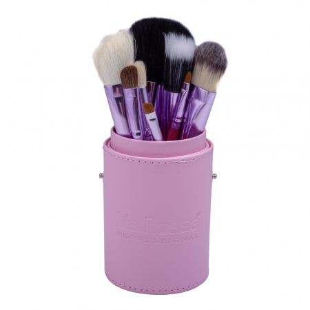 Set pensule makeup, Lila Rossa, in tub roz, 12 buc [1]