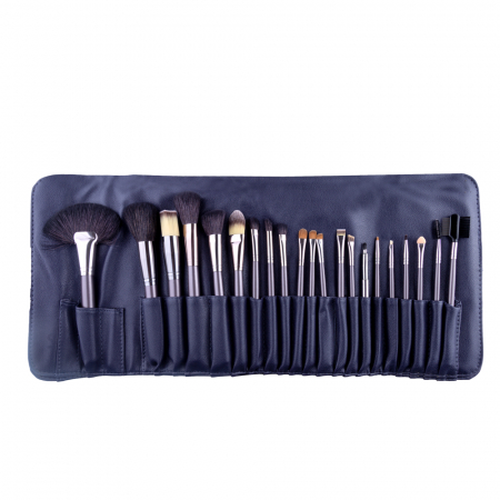 Set pensule makeup, Megaga, cu husa neagra, 21 buc [17]