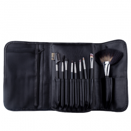 Set pensule makeup, Megaga, cu husa neagra, 22 buc [19]