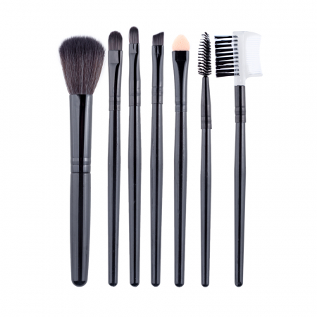 Set pensule makeup, Megaga, cu husa neagra, 7 buc [3]