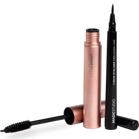 MACHIAJ - Set pentru machiaj Shaky, Eyeliner de precizie si Mascara Infinity Lash, Magic Studio