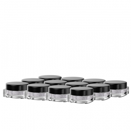 Set pigment cu efect de oglinda, 12 bucati, silver [1]