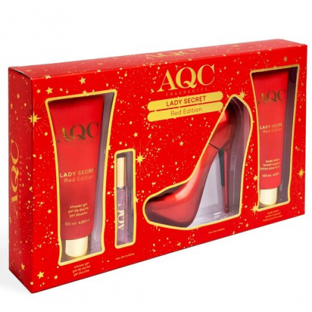 MyCosmetics - Set produse de ingrijire Lady Secret Red Edition, pentru femei, Aquarius, 355ml