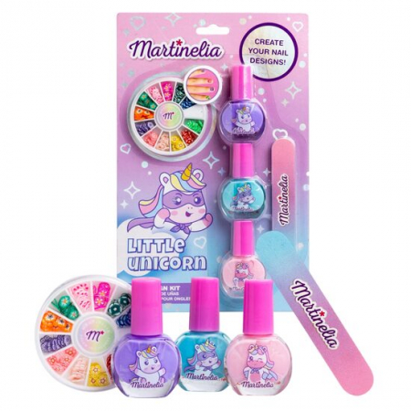 Import - Set produse pentru decorarea unghiilor Little Unicorn, 12015, Martinelia