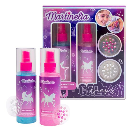 Import - Set sclipici pentru păr si corp Cosmic Glowy Galaxy Dreams, Martinelia, 85429