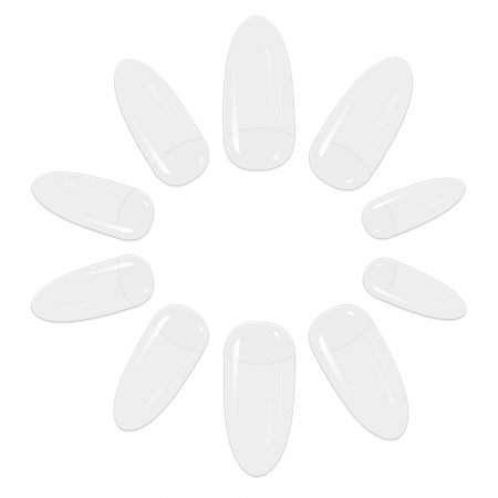 UNGHII - Set tipsuri transparente, Lila Rossa, Vogue, 100 buc, natur, 03