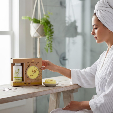 Set wellness Refreshing Spa exfoliant corporal & tabletă aromată pentru duș, Accentra, 6057743 [2]