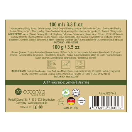 Set wellness Refreshing Spa exfoliant corporal & tabletă aromată pentru duș, Accentra, 6057743 [3]